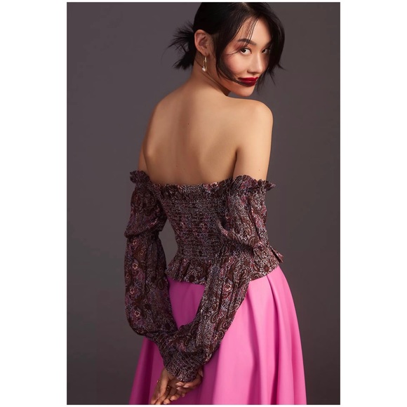 BY ANTHROPOLOGIE Smocked Off-The-Shoulder Blouse - Picture 3 of 5